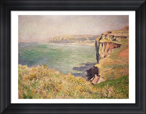 Framed Cliff at Varengeville, 1882 Print