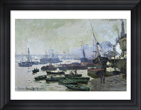 Framed Boats in the Pool of London, 1871 Print