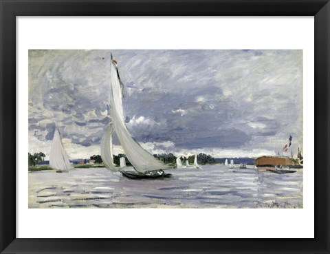 Framed Regatta at Argenteuil, 1872 Print