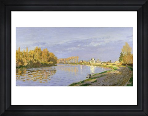 Framed Seine at Bougival, 1872 Print