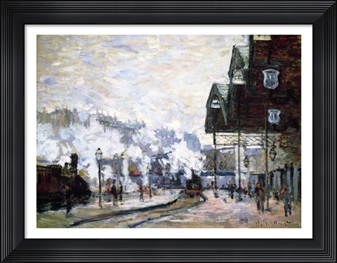 Framed Gare Saint-Lazare, Paris Print