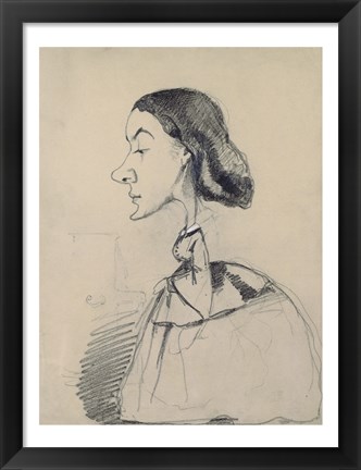 Framed Young Woman at the Piano Print