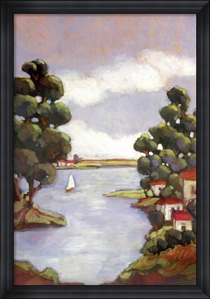 Framed Lago Gardi 1 Print