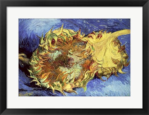 Framed Sunflowers, 1887 Print