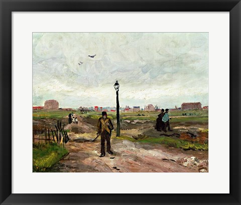 Framed Outskirts of Paris, 1886 Print