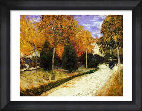 Framed Path in the Park at Arles, 1888 Print