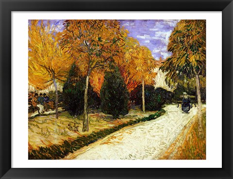 Framed Path in the Park at Arles, 1888 Print