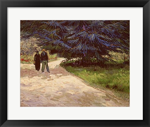 Framed Couple in the Park, Arles, 1888 Print