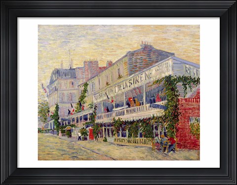 Framed Restaurant de la Sirene at Asnieres, 1887 Print