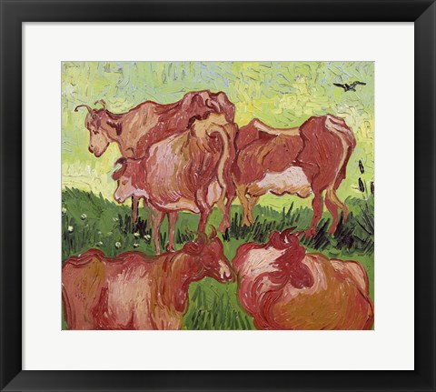 Framed Cows, 1890 Print