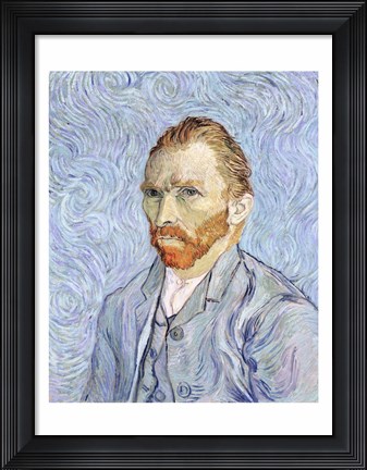 Framed Self portrait, 1889 Print
