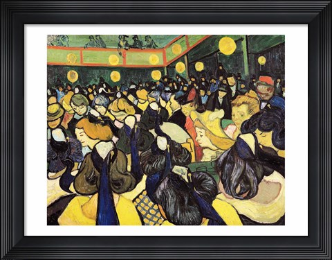 Framed Dance Hall at Arles, 1888 Print