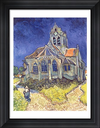 Framed Church at Auvers-sur-Oise, 1890 Print