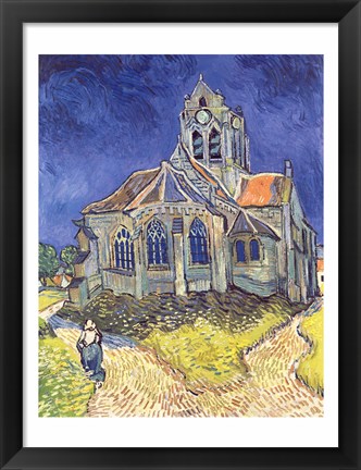 Framed Church at Auvers-sur-Oise, 1890 Print