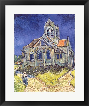 Framed Church at Auvers-sur-Oise, 1890 Print