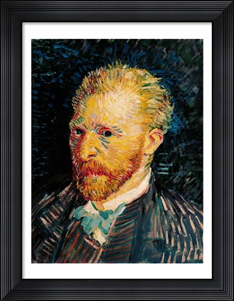 Framed Self Portrait, 1887 - black Print