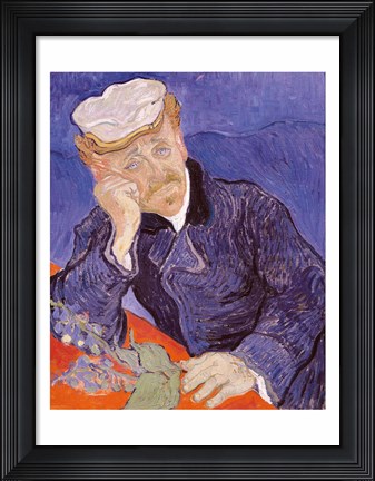 Framed Dr. Paul Gachet, 1890 Print