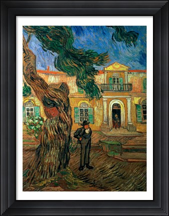 Framed St. Paul&#39;s Hospital, St Remy, 1889 Print