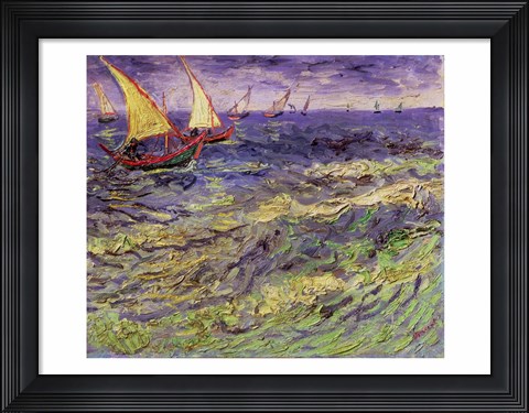 Framed Seascape at Saintes-Maries Print