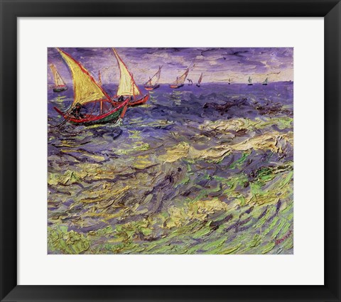 Framed Seascape at Saintes-Maries Print