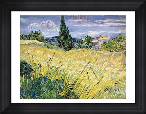 Framed Landscape with Green Corn, 1889 Print