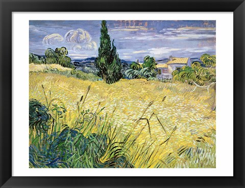 Framed Landscape with Green Corn, 1889 Print