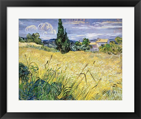 Framed Landscape with Green Corn, 1889 Print