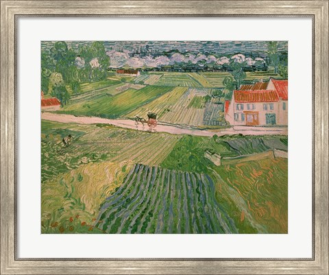 Framed Landscape at Auvers after the Rain, 1890 Print