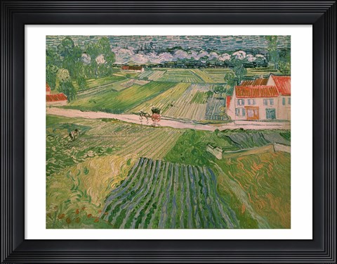Framed Landscape at Auvers after the Rain, 1890 Print
