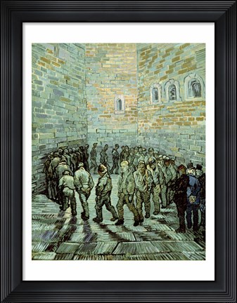 Framed Exercise Yard, or The Convict Prison, 1890 Print