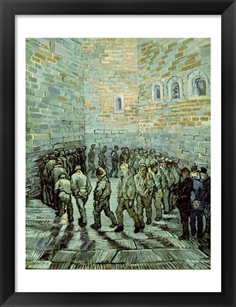 Framed Exercise Yard, or The Convict Prison, 1890 Print