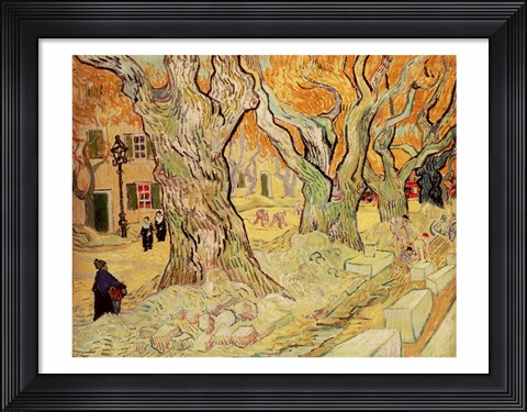 Framed Road Menders, 1889 Print