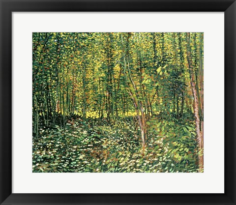 Framed Trees and Undergrowth, 1887 Print