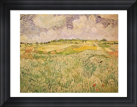 Framed Plain at Auvers, 1890 Print