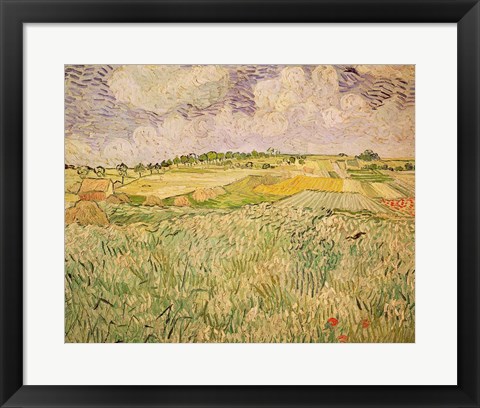 Framed Plain at Auvers, 1890 Print