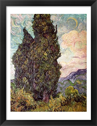 Framed Cypresses, 1889 Print