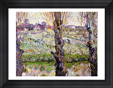 Framed View of Arles, 1889 Print