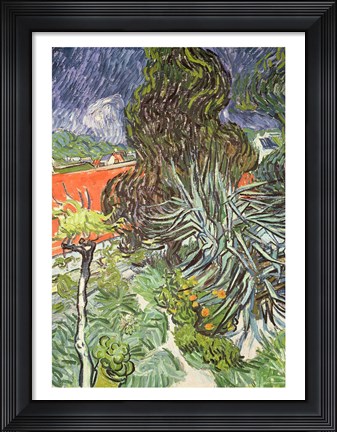 Framed Garden of Doctor Gachet at Auvers-sur-Oise, 1890 Print