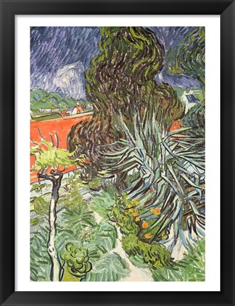 Framed Garden of Doctor Gachet at Auvers-sur-Oise, 1890 Print