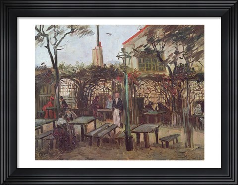 Framed Pleasure Gardens at Montmartre, 1886 Print