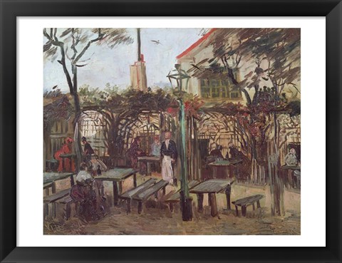 Framed Pleasure Gardens at Montmartre, 1886 Print