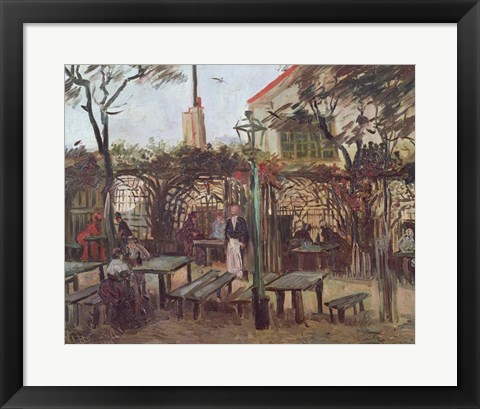 Framed Pleasure Gardens at Montmartre, 1886 Print