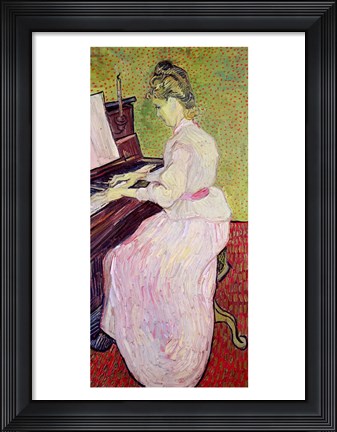 Framed Marguerite Gachet at the Piano, 1890 Print