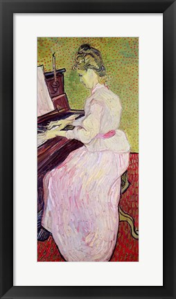 Framed Marguerite Gachet at the Piano, 1890 Print