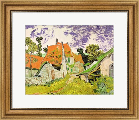Framed Street in Auvers-sur-Oise, 1890 Print