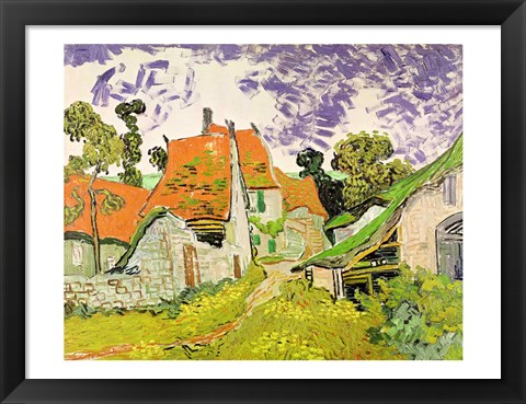 Framed Street in Auvers-sur-Oise, 1890 Print