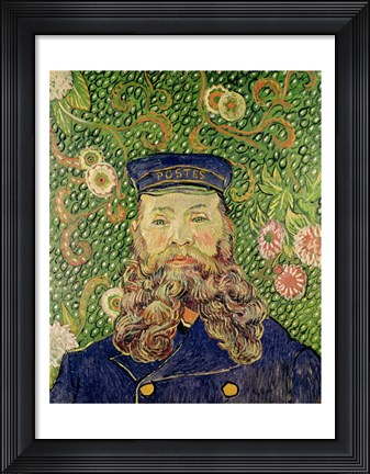 Framed Portrait of the Postman Joseph Roulin, 1889 Print