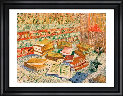 Framed Yellow Books, 1887 Print