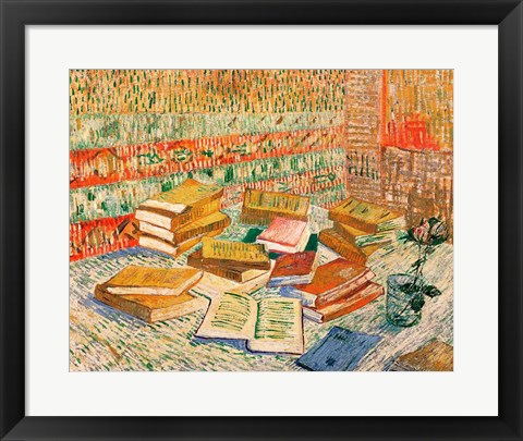 Framed Yellow Books, 1887 Print