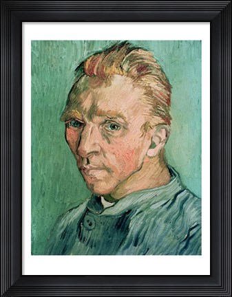 Framed Self Portrait, 1889 (green) Print